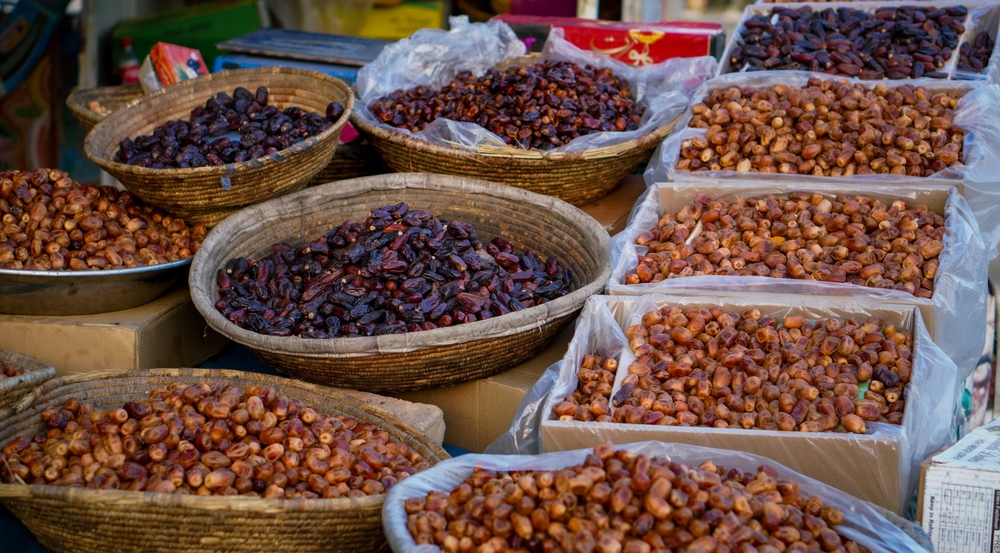 A,Colorful,Assortment,Of,Fresh,And,Dried,Dates,Arranged,In